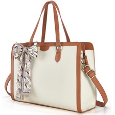 Laptop Tote Bag Women 15.6 Inch Leather Work Teacher Briefcase Office Travel