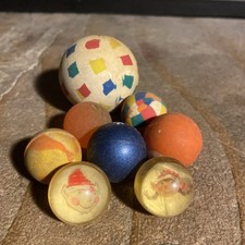 Bouncy Balls Various Colors  Sizes / Lot Of 8 / Vintage