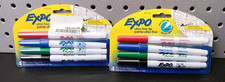 2 x Expo  Low Odour Dry Erase Marker, Ultra-fine. Package of 4, Assorted bn 