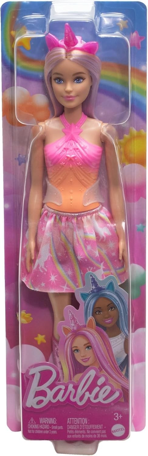 Poupée Barbie Licorne idée cadeau anniversaire pour petite fille et garçon dès 3 ans