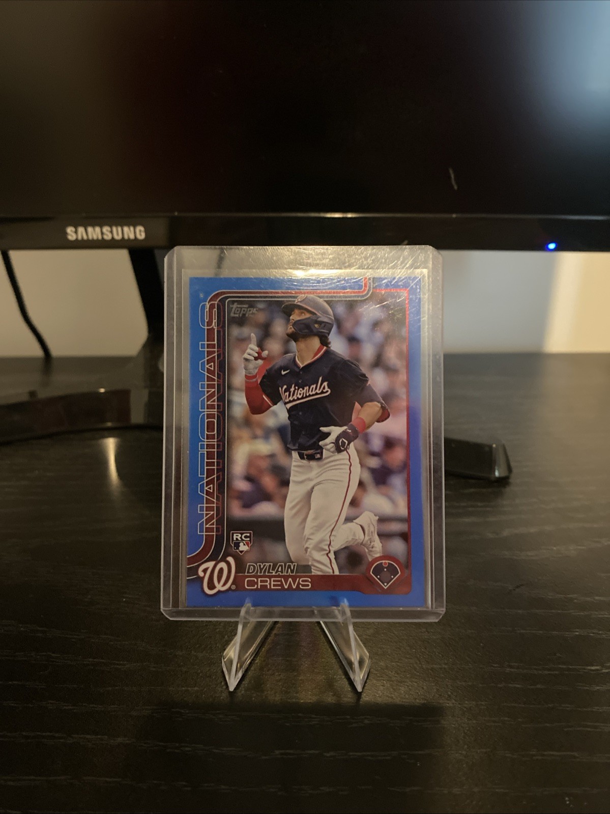 2025 Topps Series 1 Dylan Crews #74 Blue Holo Foil /150 (RC)