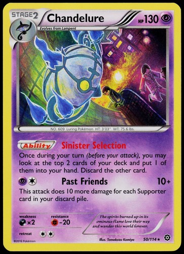 Chandelure 50/114 Steam Siege - Holo Pokemon NM/M (Rare)