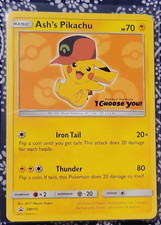 Pokemon TCG Ash's Pikachu SM110 Black Star Promo Holo Card 2017 English HP 70 on eBay