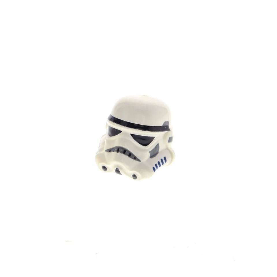 1x Lego Helm Minifigur Stormtrooper Mund gepunktet weiß Star Wars sw0188 30408px - Bild 1 von 1