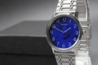 Vintage 1974 Exc+5 Seiko Chariot 2220-0460 Blue Hand-winding Mens Watch JAPAN