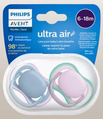 Philips Avent Ultra Air Unisex Dummies 6-18 Months Pack Of 2 BPA Free Pacifiers