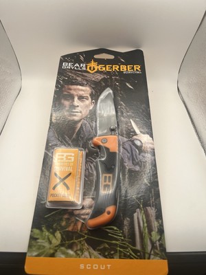  Bear Grylls Gerber Lock Back Survival Pocket Knife Scout Model