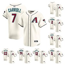 Men's Diamondbacks Cream Collection Limited Player Stitched Jersey S-3XL