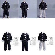 3 Pieces 1:12 Coat and Pants Vest Handmade Doll Clothes Costume for 6in Male