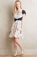 Anthropologie Chirography Dress Size 6 Eva Franco Unique Amazing Design RARE