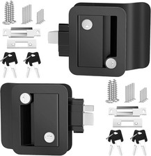 DaierTek RV Door Lock 2-Pack - 100 Zinc Alloy Camper Premium Door Handle Latch
