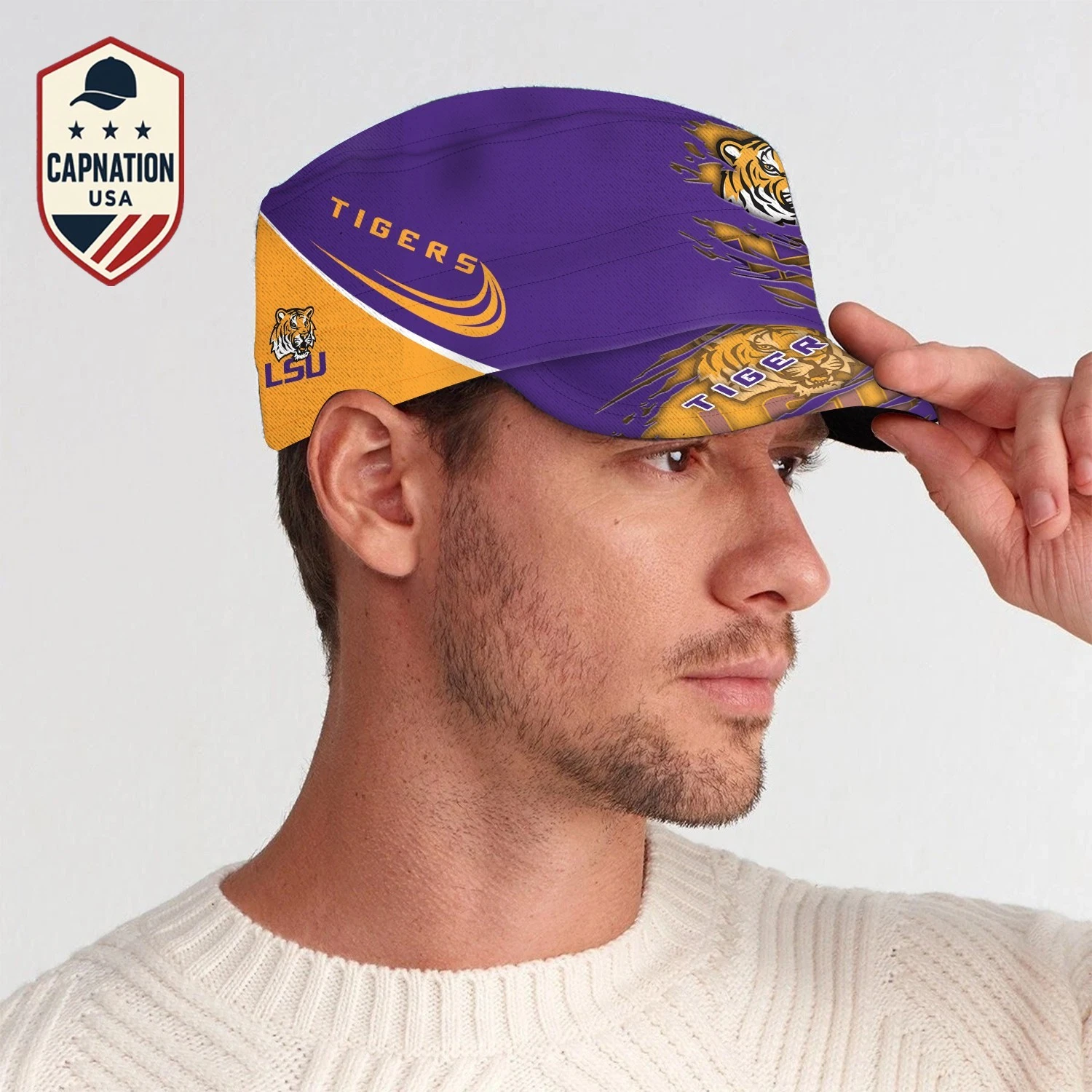 LSU-Tigers Military Cap Trucker Hat Baseball Cap Army Cap