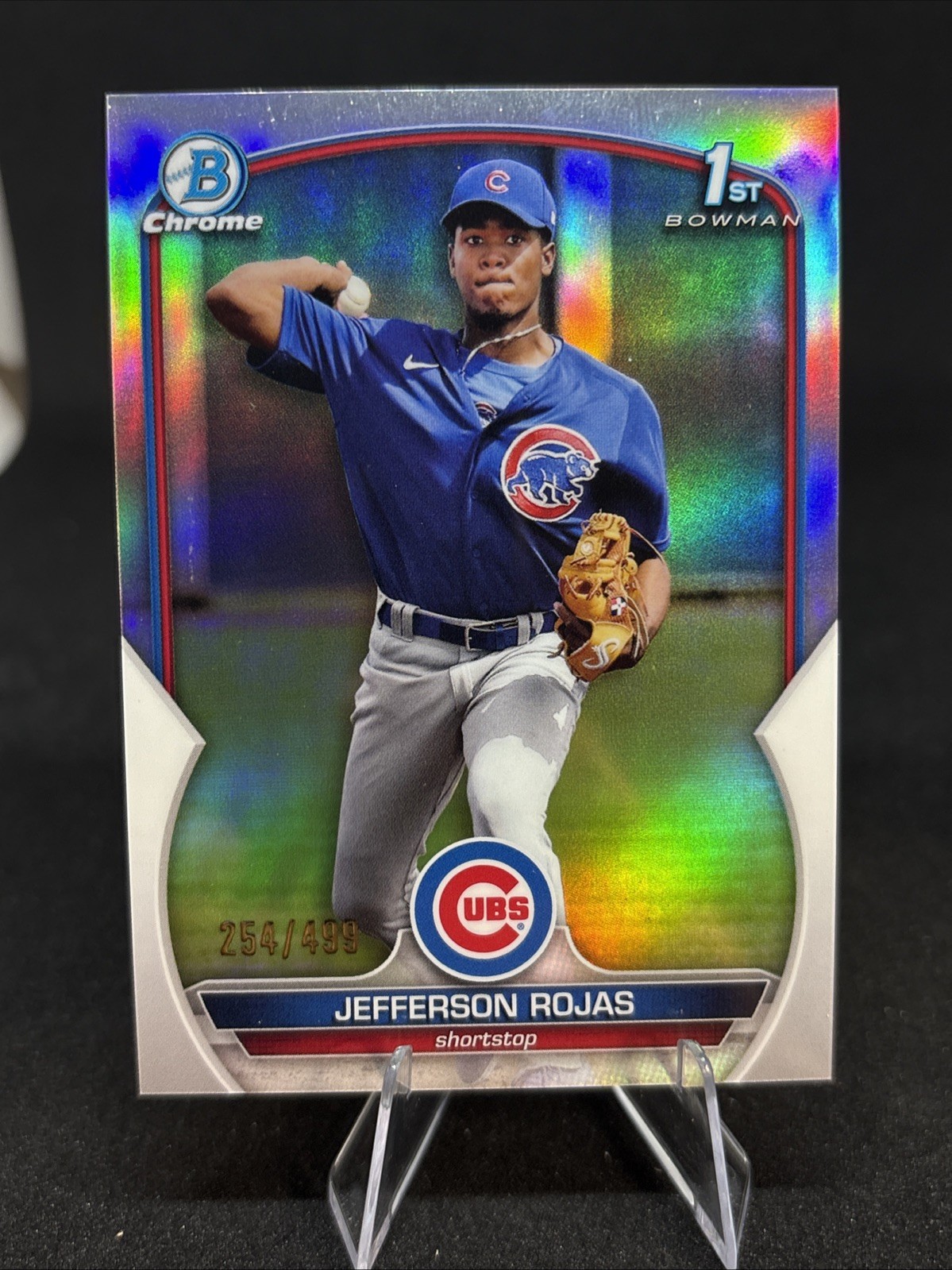 Jefferson Rojas 2023 Bowman 1st Chrome Refractor /499 Chicago Cubs BCP-70
