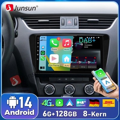 6+128G DAB+ Android14 Für Skoda Octavia III 2013-2018 Autoradio Carplay GPS Navi