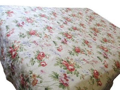 Handmade Luxury Floral Damask Duvet Cover Queen King 100x86 Roses Corded Trim