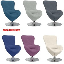 Eiersessel Loungesessel Sessel mit Kissen Polstersessel Samt Drehbar Barstuhl