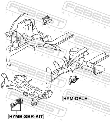 2x ✅Fits FEBEST HYM-DFLH LEFT ENGINE MOUNT   ⭐UK Seller⭐