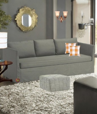 Ikea Brathult Cover for 3-Seat Sofa Borred Grey-Green