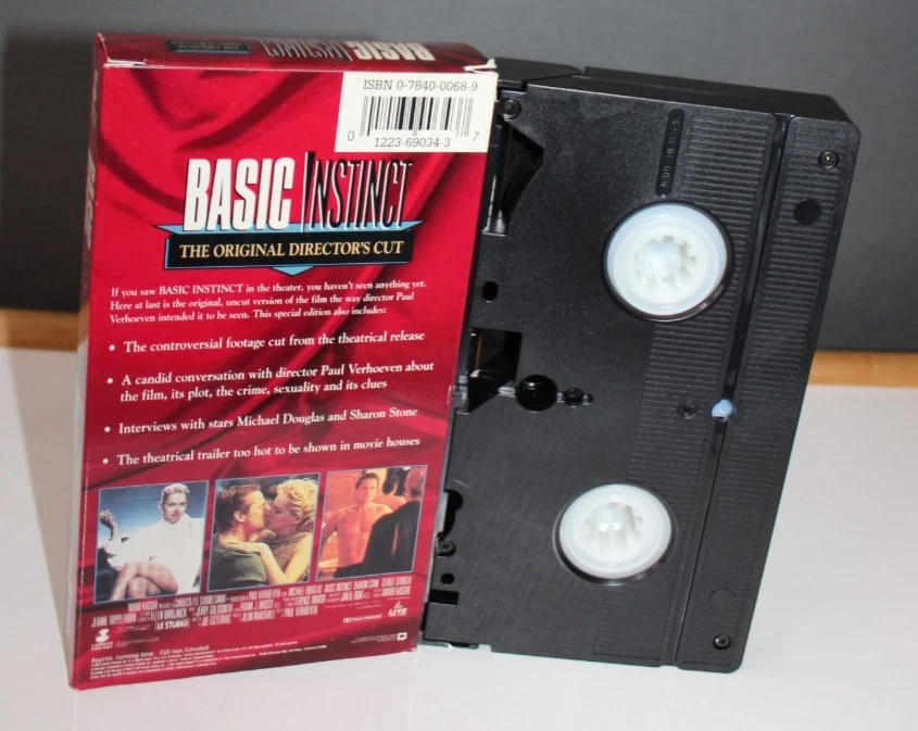 Basic Instinct Director's Cut VHS Movie Michael Douglas Sharon Stone - Image 2 of 4