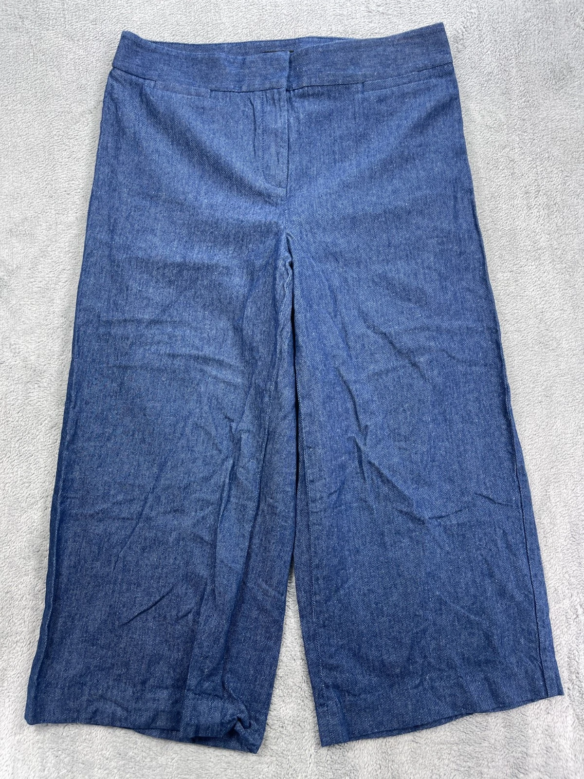 Talbots Cropped Pants Womens 10 Blue Cotton Linen Wide Leg Classic Outdoor
Opens in a new window or
