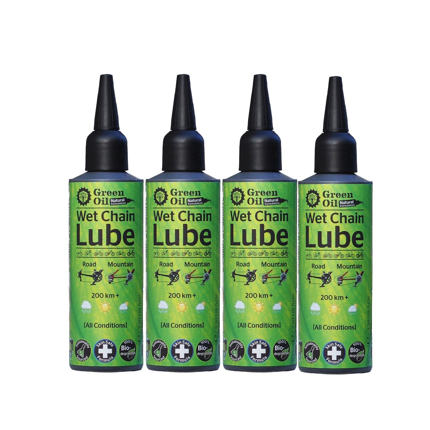 - Eco Bike Chain Wet Lube, Ptfe-free, Biodegradable, 100ml, 4 Pack