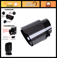 Universal Carbon Fiber Exhaust Tip 2 Inlet To 4 Outlet Glossy Tailpipe Muffle Universal Carbon Fiber Exhaust Tip 2 Inlet To 4 Outlet Glossy Tailpipe Muffle