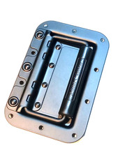 Flip Handle Rubber Grip Recessed  Spring loaded w/screws for Amp Rack Road Case