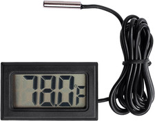 Digital LCD Thermometer Temperature Gauge Aquarium Thermometer with Probe for Ve