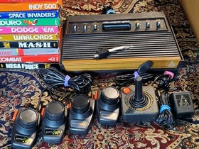 Atari 2600 Console & 13 Complete Video Game Lot / Tested & Working 