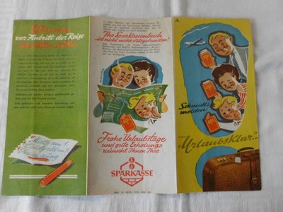 alte Werbung-Reklame -Werbung DDR -Sparkasse DDR -Werbecomic-Werbebroschüre