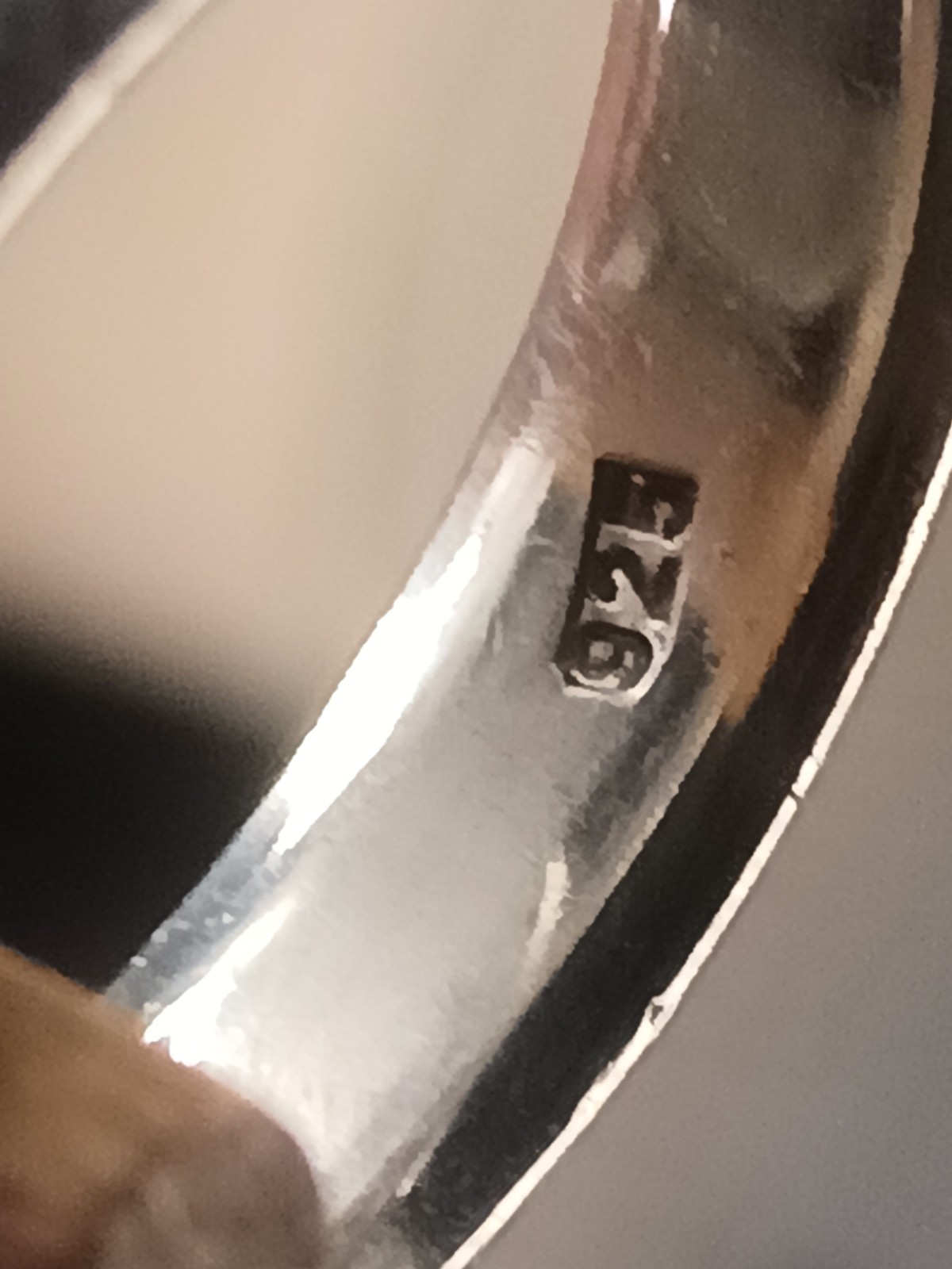 Mens Heavy Textured Sterling Silver Plain band Ring size V 6g image 7