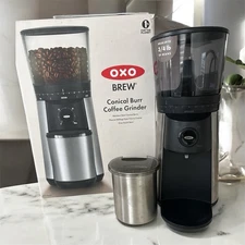OXO Brew - Conical burr Coffee Grinder Stainless Steel - New 