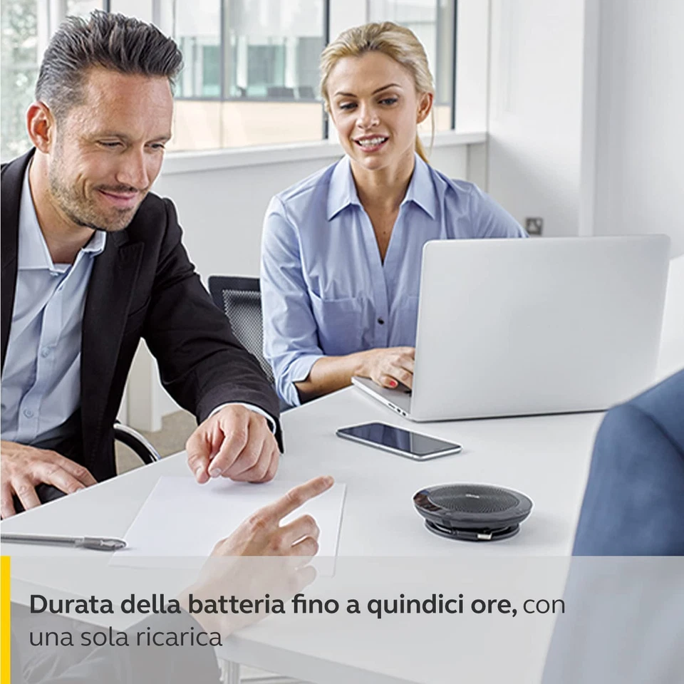 Jabra Speak 510 Altoparlante USB e Wireless Bluetooth UC Nero - Immagine 3 di 4