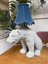 Abigail Ahern Polar Bear Lamp with Original Shade Good Condition Working Order
