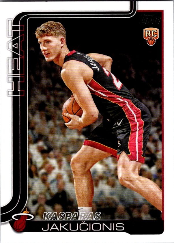 2025-26 Topps Basketball - Kasparas Jakucionis - #220 Base Card - Miami Heat
