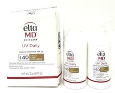 Elta MD UV Daily Tinted Face Sunscreen SPF40 0.5oz Exp:05/2027 2-Pack