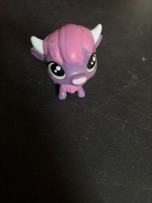 Hasbro Littlest Pet Shop #3890 Bijou Byson Bison Purple Green Eyes LPS 2014