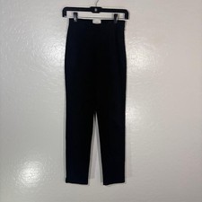 Doen Dress Pants Womens 2 Black Tencel Blend Skinny Slim Stretch Zip High Waist