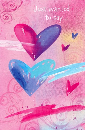 Sweet & Simple VALENTINE'S DAY Card, Just Wanted to Say by American Greetings +✉ - Picture 1 of 5