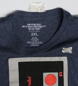 NES Controller Nintendo Video Games Men's Blue T-Shirt - Size 2XL