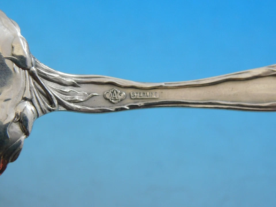 Cuchara de azúcar de plata esterlina Raphael by Alvin 6" servidor Art Nouveau vintage Foto 4 de 4