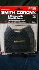   2 pack New Genuine Smith Corona H Series 21000 Correctable Typewriter Ribbons