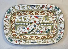 Temptations by Tara Birds Palms Ovenware 14” X 9.5” Serving Tray / Platter MINT