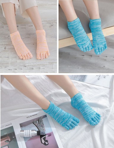 5 Pairs Women Cotton Toe Socks Five Finger Socks Casual Sports Ankle Low Cut - Picture 16 of 19