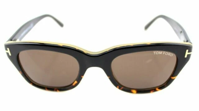 TOM FORD FT0237 Snowdon Plastic Frame Men Sunglasses - Black/Brown