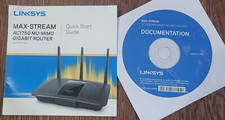 Quick Start Guide and Software for LINKSYS MAX-STREAM AC1750 MU-MIMO GIGIBIT Rou