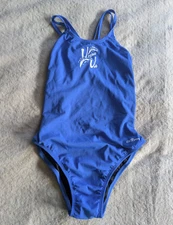 DOLFIN Virginia Vale One Piece Swimsuit Womens Sz 32 Solid Royal Blue