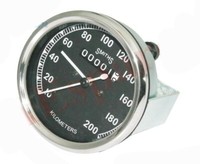 Replik Smiths Tacho 200 Km/H Schwarz Kph FüR Norton Triumph BSA