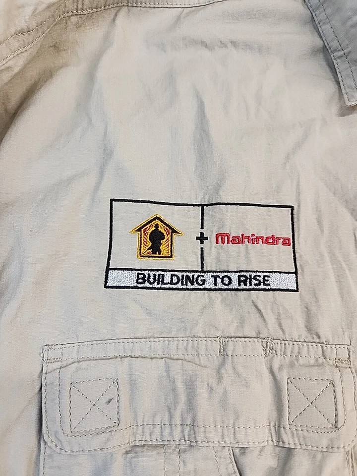 MLAW Mahindra Logo Fishing Outdoors Shirt Vented Lightweight Mens Large Foto 4 de 4