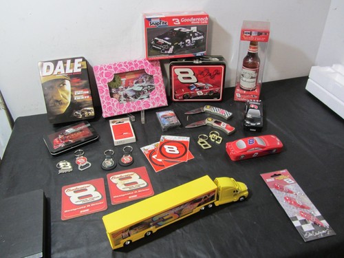 Earnhardt Collectibles incl. Semi Hauler DVD set car keychain knife clock model+